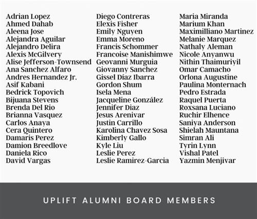 Uplift Alumni Board Members